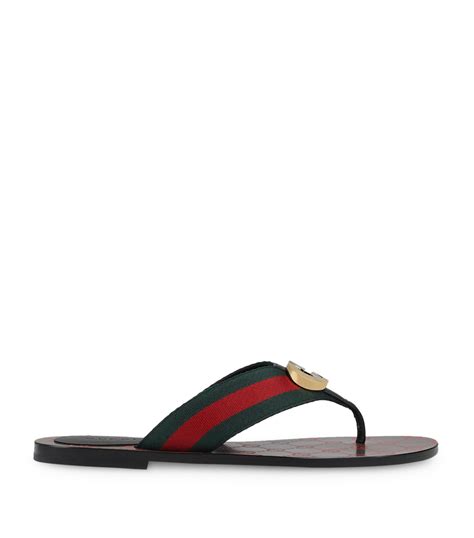 gucci stripe sandals|gucci sandals female.